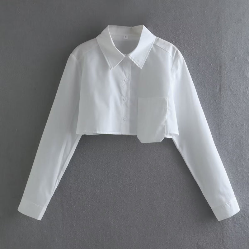 Women T-Shirt Short Design Fashion Polo Collar Shirt Top
