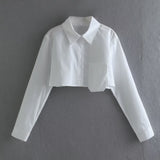Women T-Shirt Short Design Fashion Polo Collar Shirt Top