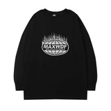 Men Long Sleeve Shirt Logo round Neck Long Sleeve T-shirt Men and Women Street Hip Hop Couple