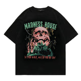 Men T Shirt West Coast Hip Hop Retro Printed Casual Short Sleeve T-shirt Men and Women