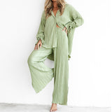 Jungle Print Maxi Dress Fall Fashion Suit Two-Piece Set