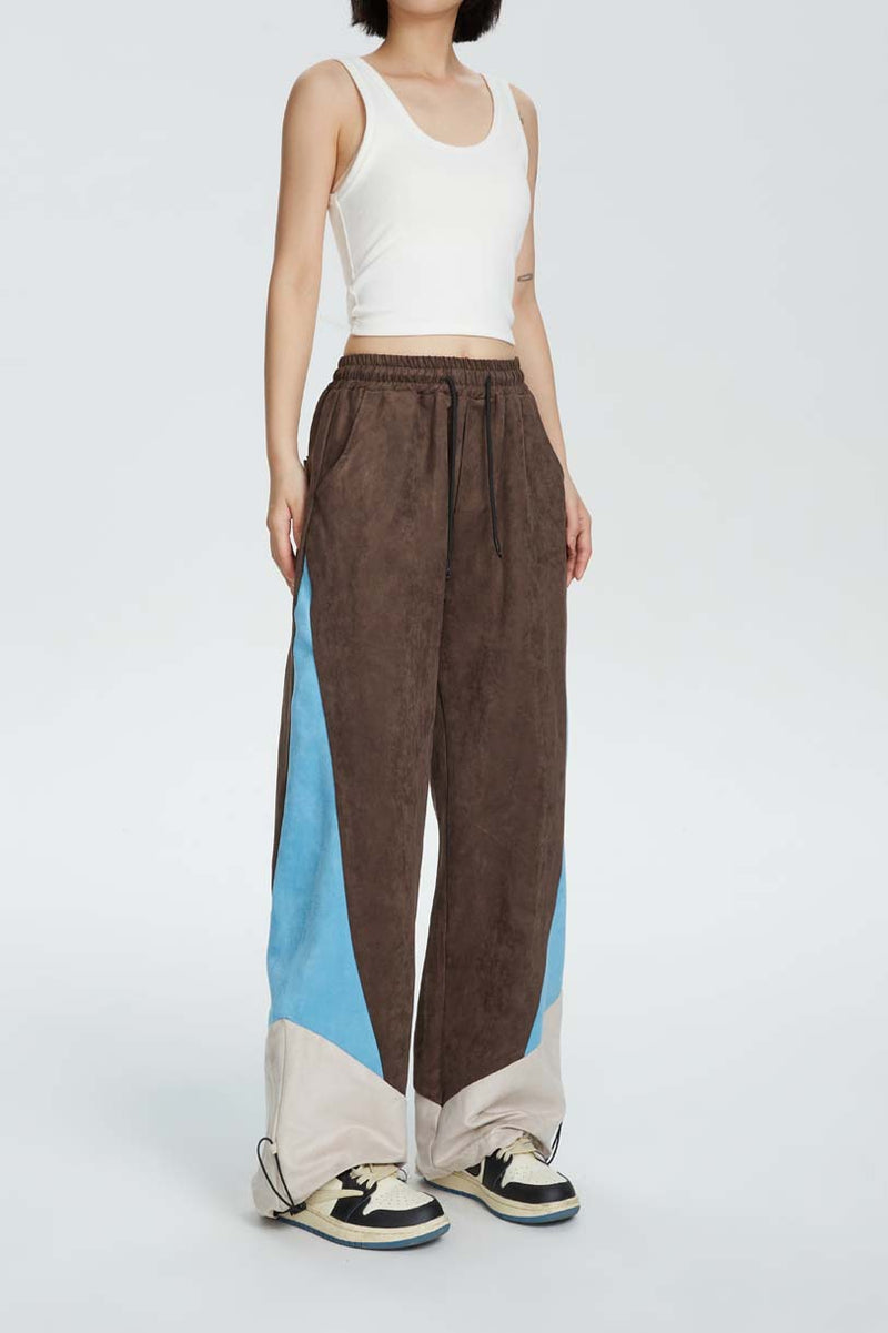 Unisex Pants Autumn Multi-Color Mosaic Casual Trousers