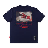 Men T Shirt Drop-Shoulder Sleeve Short Sleeve T-shirt Men and Women Street Loose