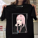 Anime T Shirt Zero Two Graphic Printed T-shirt Women Sum