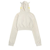 Women Hoodie Cropped Hoodie Women's Casual Jacket