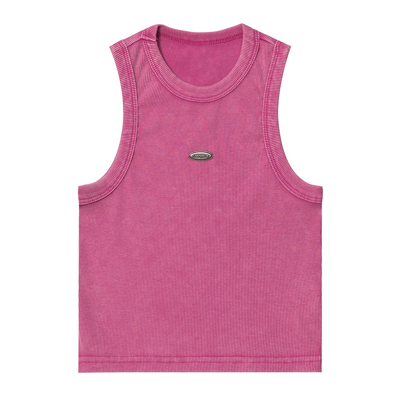 Women Vest Women's Short Summer Sling Washed and Worn