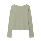 Women Long Sleeve T-Shirt Long Sleeve T-shirt Women's Spring and Autumn Casual Short