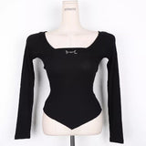 Women Long Sleeve Shirt Tube Top Vest Long Sleeve
