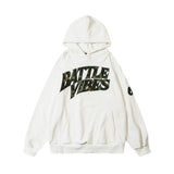 Men Fleece Lined Hoodie Embroidered Hoodie Men's Ins Casual Loose Hoodie Autumn and Winter