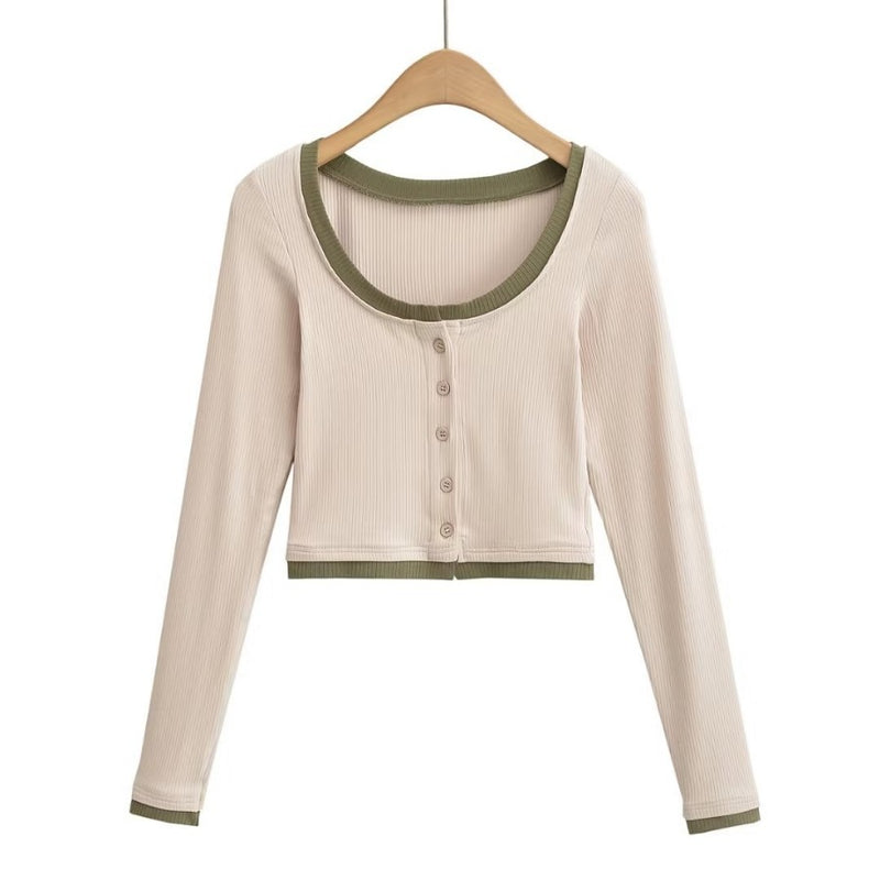 Women T-Shirt Color Matching Skinny Exercise Top Women's Short Workout Clothes Spring T-shirt