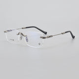 CHH Chrome Hearts Glasses Frameless Pure Titanium Glasses Frame Personalized Business