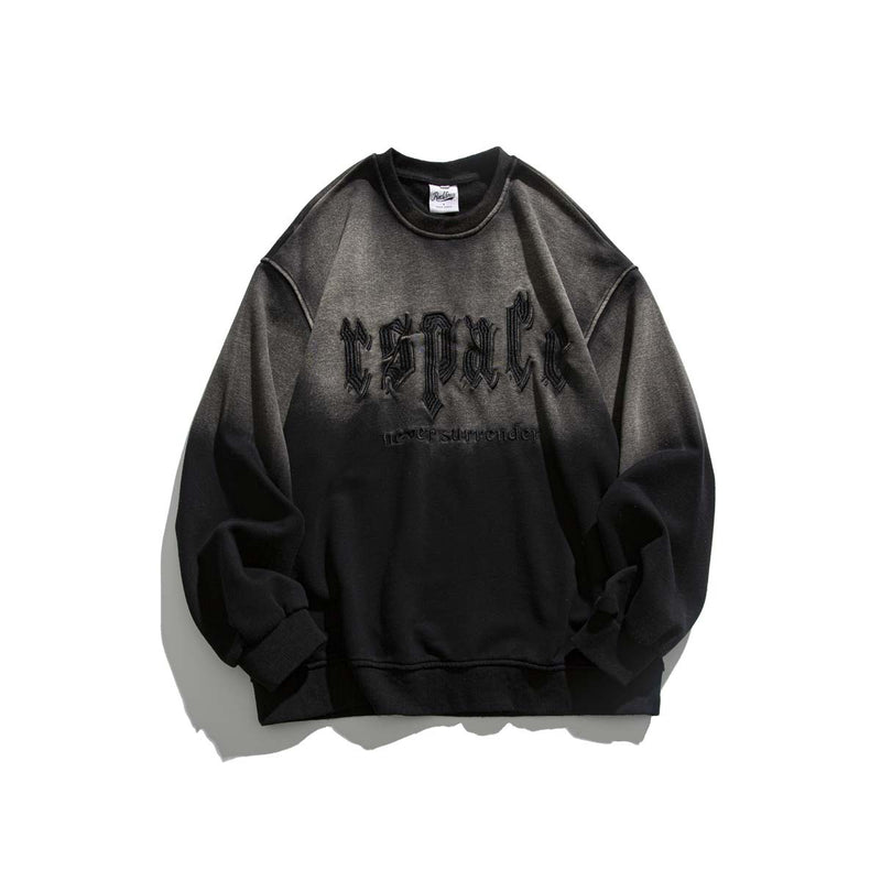 Unisex Sweatshirt Autumn Letters Gradient Pullover Sweater