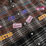 Men's Long Sleeve T Shirt Men's Spring and Autumn Stitching Embroidered Letter Long Sleeve Shirt