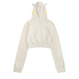 Women Hoodie Cropped Hoodie Women's Casual Jacket