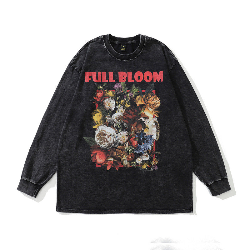 Men Long Sleeve Shirt Printed Long Sleeve T-shirt Men and Women Couple's Tops