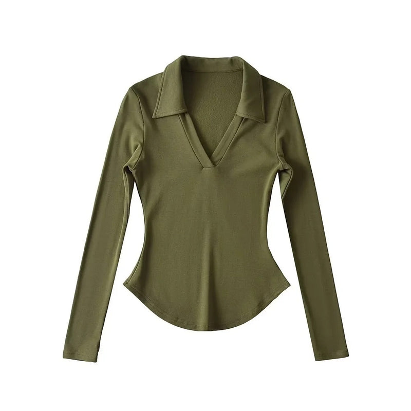 Women T-Shirt Spring T-shirt Women's Long-Sleeved Bottoming Shirt Top