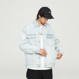 Graffiti Bomber Jacket Light Color Denim Jacket