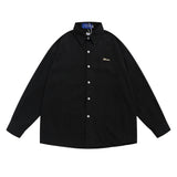 Men Long Sleeve T Shirt Spring and Autumn Leisure Long Sleeve Shirt Simple, Loose and Versatile Lapel Shirt