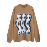 Men Long Sleeve Shirt Hiphop Printed Long Sleeve Bottoming T-shirt Men and Women Vibe Idle Style