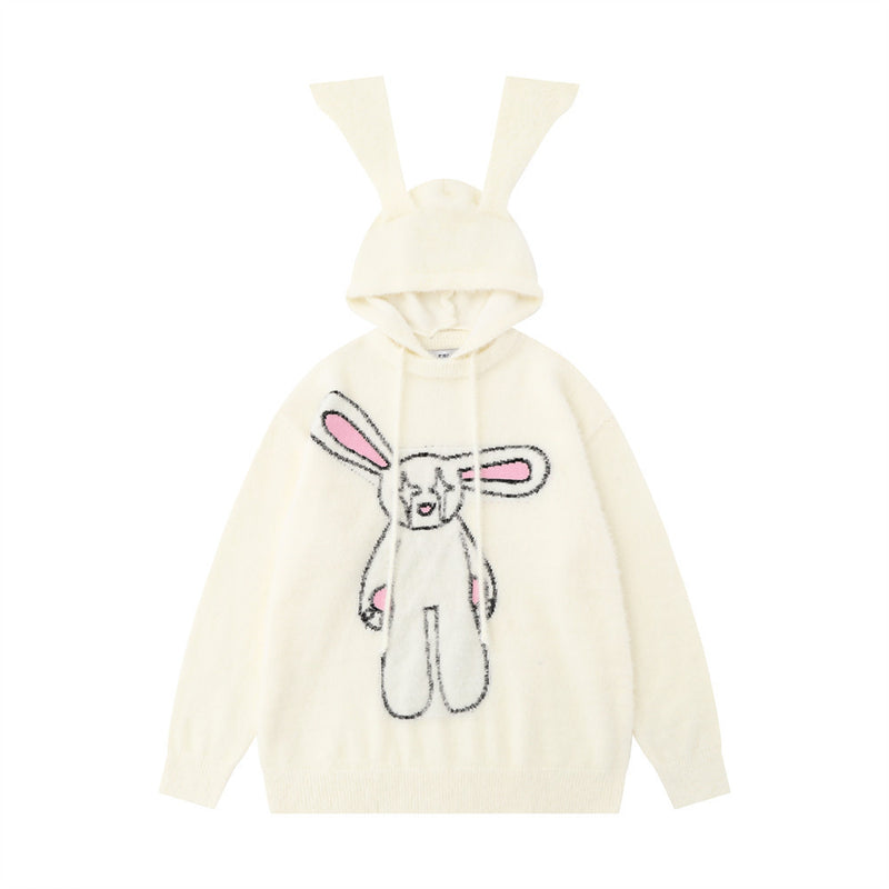 Women Sweater Hooded Sweater Loose Autumn and Winter Women's Knitwear