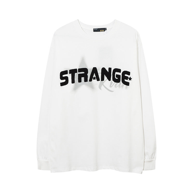 Men Long Sleeve Shirt Towel Embroidered Long Sleeve T-shirt Men and Women Base