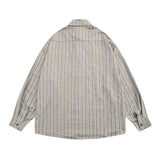 Men Long Sleeved T Shirt Long Sleeve Vertical Striped Shirt Men's Casual High Street Loose Shirt