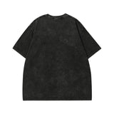Men's T Shirt Ghost Print Short-Sleeved T-shirt Men's and Women's Retro Style Loose