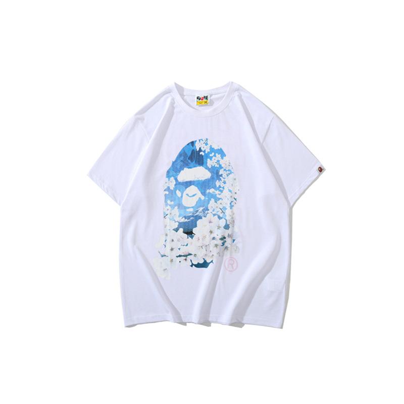 Bathing Ape T Shirt Spring and Summer Short Sleeve Mount Fuji Printed Fashion Casual T-shirt