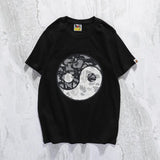 Bathing Ape T Shirt Round Neck Summer Casual Cartoon Short Sleeve Pullover Anime T-shirt