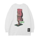 Men Long Sleeve Shirt Letter Printed Long Sleeve T-shirt Men Loose All-Matching Base Casual