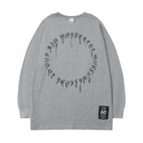 Men Long Sleeve Shirt T-shirt Men's and Women's Autumn and Winter Rose Letter Print Loose Design