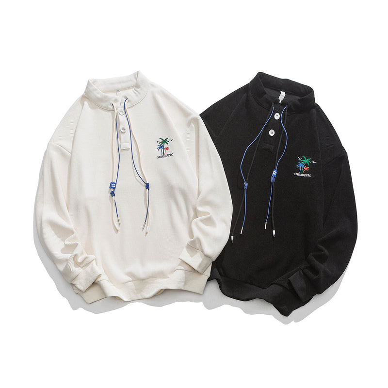 Unisex Hoodie Vintage Top Men's and Women's Loose-Fitting Casual Pullover Coat