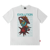 Men T Shirt Printed Short-Sleeved T-shirt Men and Women Street Retro Loose