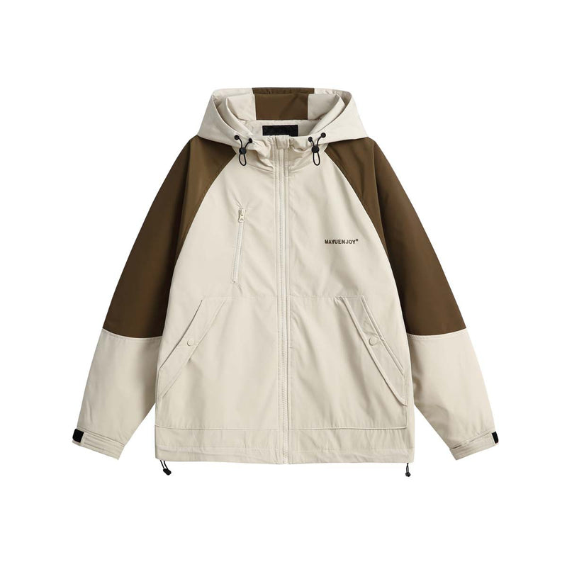 Unisex Jacket Fall Color-Blocking Printed Jacket