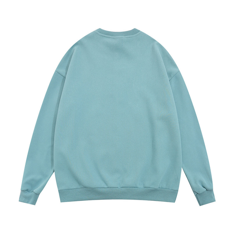 Men Hoodie Printed Crew Neck Sweatshirt Men's Loose Casual Spring and Autumn