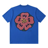 Men T Shirt Vintage Print Short Sleeves T-shirt Men and Women Old Summer Loose