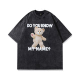 Men T Shirt Vintage Washed Old T-shirt Couple Loose Men and Women