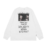 Men Long Sleeve Shirt Long Sleeve Bottoming T-shirt Men's and Women's American Retro Long Sleeve T-shirt