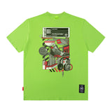 Men T Shirt Cartoon Printed Short-Sleeved T-shirt Men and Women Street Cotton Casual