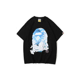 Bathing Ape T Shirt Spring and Summer Short Sleeve Mount Fuji Printed Fashion Casual T-shirt