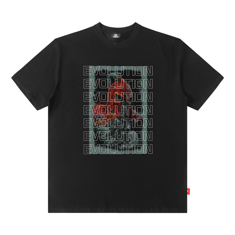 Men T Shirt Printed Short Sleeve T-shirt Men's and Women's Printed Loose