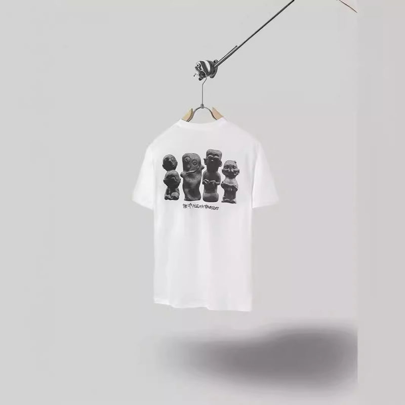 Mens T-shirts Travis Scott Cactus Jack x Utopia Short Sleeve Cotton T-Shirt
