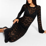 Women Desses Knitted Dress Long Autumn and Winter