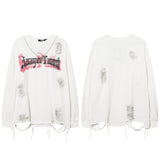 Men Long Sleeve Shirt Retro Fashion Brand Long Sleeve T-shirt Men and Women Hip Hop Loose