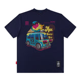 Men T Shirt Printed Short-Sleeved T-shirt Men Summer Menswear Loose-Fitting Casual round-Neck