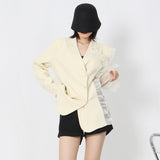 Frankie Shop Hourglass Blazer Autumn Fashion Splicing Coat
