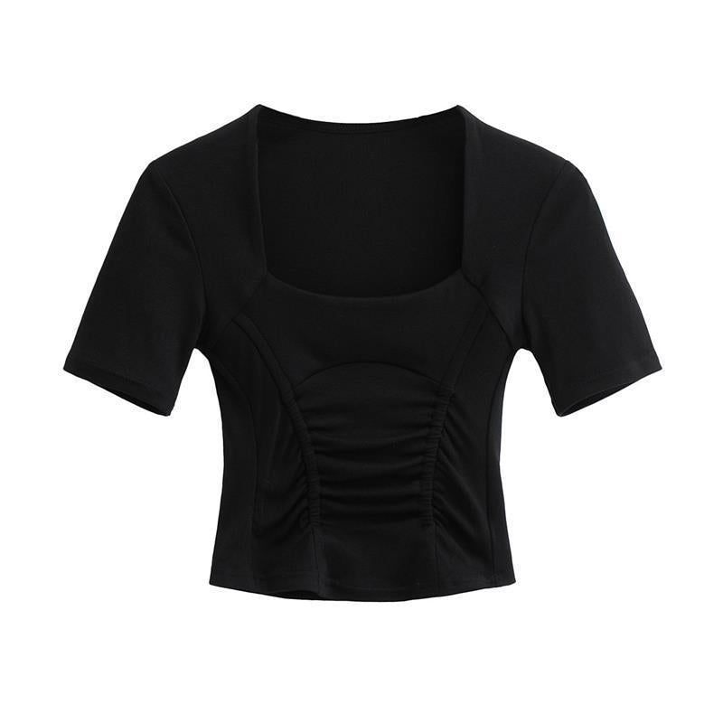 Women T-shirt Summer Slimming Short Sleeve Slim Fit T-shirt