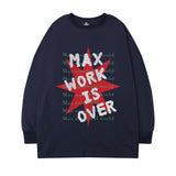 Men Long Sleeve Shirt Retro Hip Hop Long Sleeve T-shirt Men's and Women's Spring and Autumn Ins round Neck