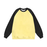 Men Hoodie Raglan Sleeve round Neck Sweater Men's Spring and Autumn Loose Casual