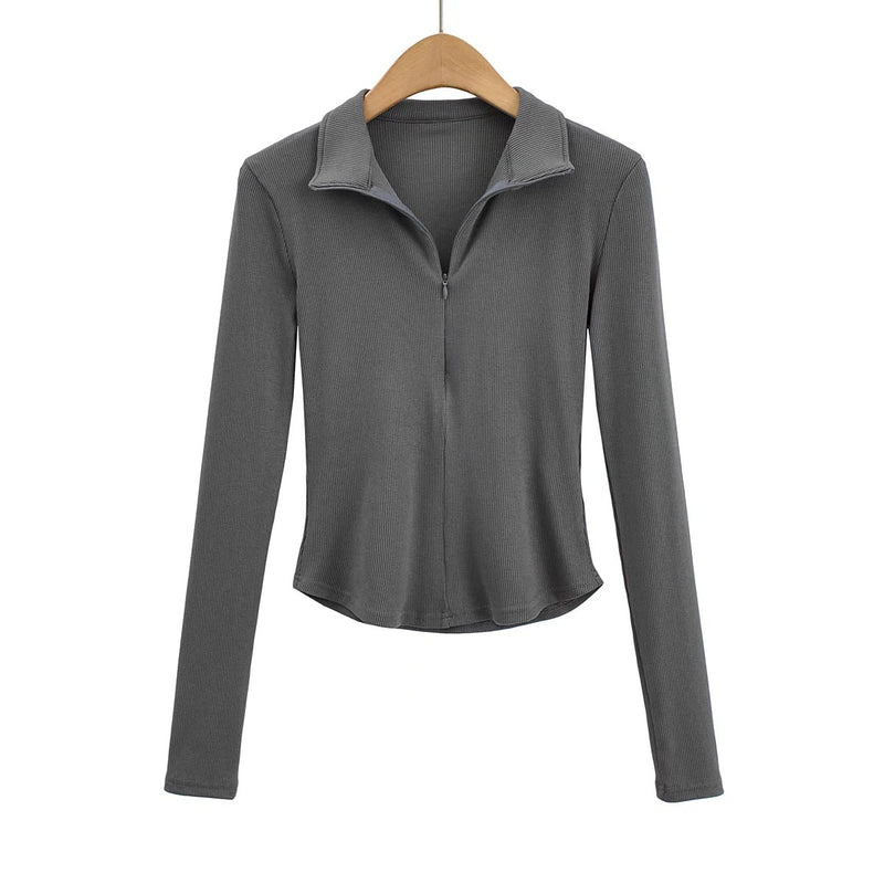 Women T-shirt Autumn Undershirt Slim Sweater Women's T-shirt